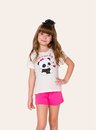 02 pijama infantil feminino panda bela notte