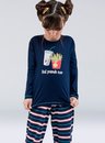 03 pijama infantil feminino marinho best friends ever bela notte