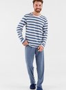 09 pijama masculino adulto classico bela notte mescla marinho