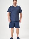 06 pijama masculino adiulto plus size bela notte marinho listrado