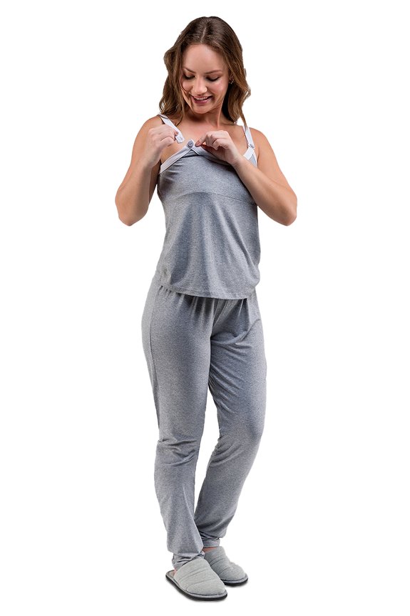 07 pijama maternidade mescla viscolycra 3 pecas bela notte