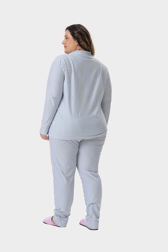 01 pijama feminino plus size amerciano longo sleep bela notte