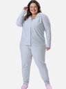 03 pijama feminino plus size amerciano longo sleep bela notte