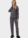 03 pijama feminino adulto americano longo stars bela notte
