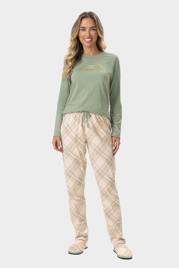 03 pijama feminino adulto americano xadrez bela notte