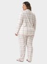 01 pijama feminino plus size americano longo xadrez bela notte