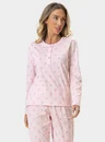 01 pijama feminino adulto longo poa bela notte