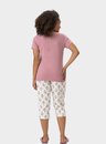 01 pijama feminino adulto mc capri floral bela notte