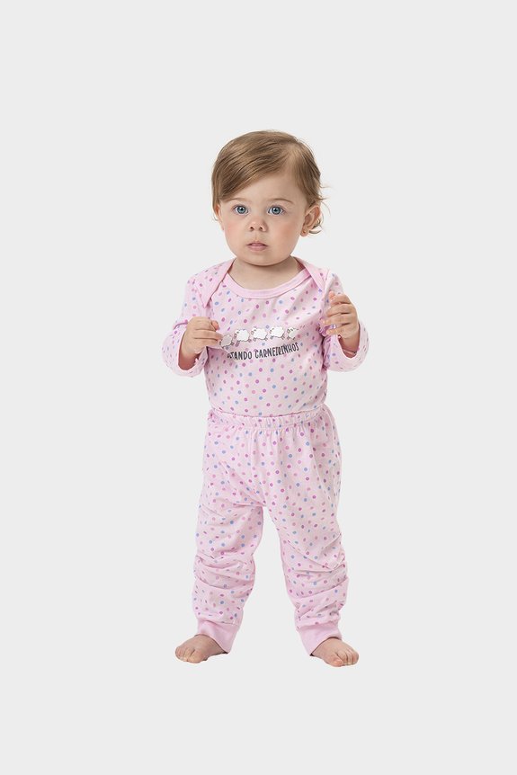 02 pijama bebe feminino carneirinho bela notte