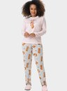 01 pijama feminino adulto longo raposa bela notte