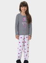 02 pijama feminino infantil longo coracao bela notte