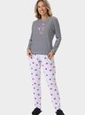 01 pijama feminino adulto longo coracao bela notte