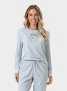 02 pijama feminino adulto manga longa donuts bela notte