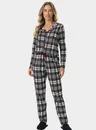 01 pijama feminino adulto americano longo panda bela notte