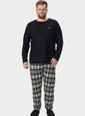 01 pijama masculino plus size manga longa panda bela notte
