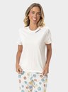02 pijama feminino adulto manga curta com calca sorriso bela notte