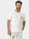 02 pijama masculino adulto manga curta com calca sorriso bela notte
