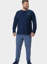 01 pijama masculino plus size manga longa futebol bela notte