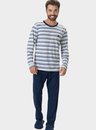 01 pijama masculino adulto manga longa listrado bela notte