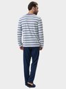 03 pijama masculino adulto manga longa listrado bela notte