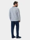 03 pijama masculino adulto manga longa com abertura listrado bela notte