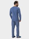 02 pijama masculino adulto manga longa pontilhado bela notte