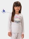 04 pijama feminino infantil manga longa ovelha bela notte
