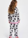 04 pijama infantil feminino fleece bela notte cinza coracao