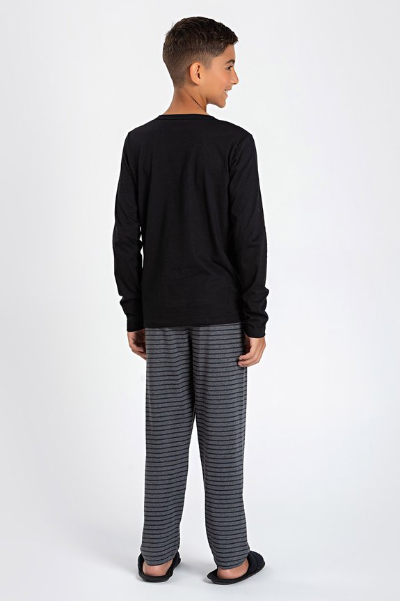04 pijama juvenil sortido bela notte preto