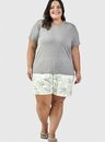 04 pijama com shorts plus size feminino adulto algas bela notte