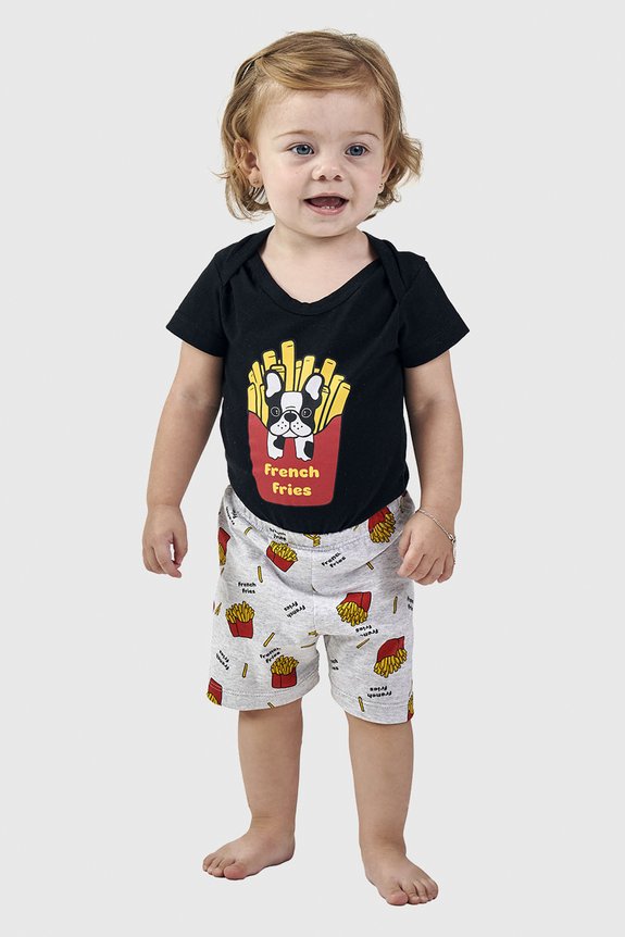 04 pijama bebe unissex body mc batata frita bela notte