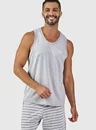 05 pijama masculino adulto regata listra mescla bela notte