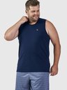 02 pijama masculino regata plus size listra marinho bela notte