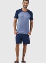 04 pijama masculino adulto manga ragla listra marinho bela notte