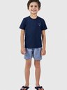 03 pijama masculino infantil manga curta barquinhos bela notte