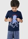 Pijama Masculino Infantil Manga Curta Olhos Polvo - Bela Notte