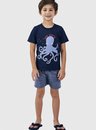 06 pijama masculino infantil manga curta olhos polvo bela notte
