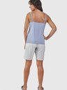 04 pijama regata com bermuda feminino adulto listrado bela notte