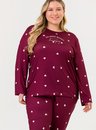 Pijama Adulto Feminino Plus Size ML Mini Heart