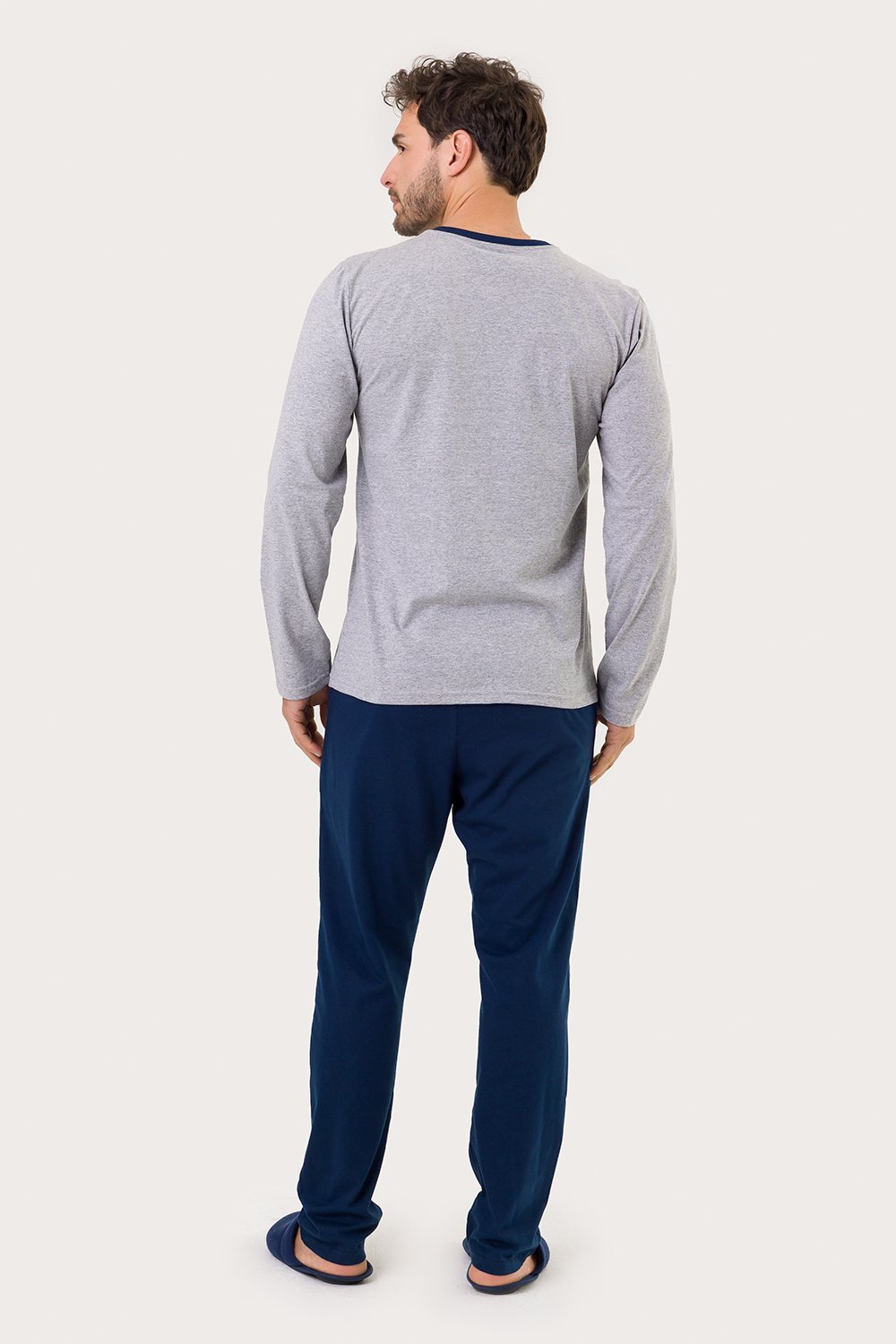 Pijama Adulto Masculino Manga Longa Sleep