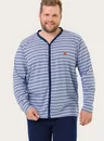 Pijama Plus Size Masculino ML com Abertura Listrado