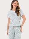 Pijama Adulto Feminino MC e Calça Stars