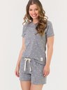 Pijama Adulto Feminino Manga Curta Mini Heart