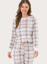 Pijama Adulto Feminino ML Xadrez