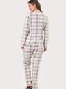 01 pijama adulto feminino americano ml xadrez
