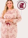 Pijama Adulto Feminino PLus Size ML Max Heart