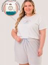 01 pijama plus size feminino short doll coffee time