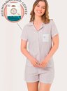 Pijama Adulto Feminino Short Doll Americano Coffee Time