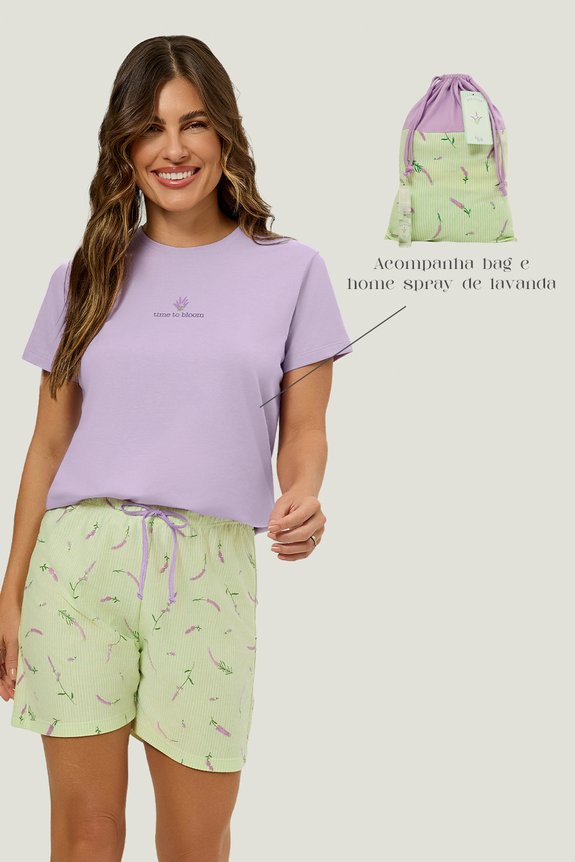 03 pijama adulto feminino bermudoll regata relaxar